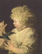 Portrat eines Kindes mit Vogel Anthony Van Dyck